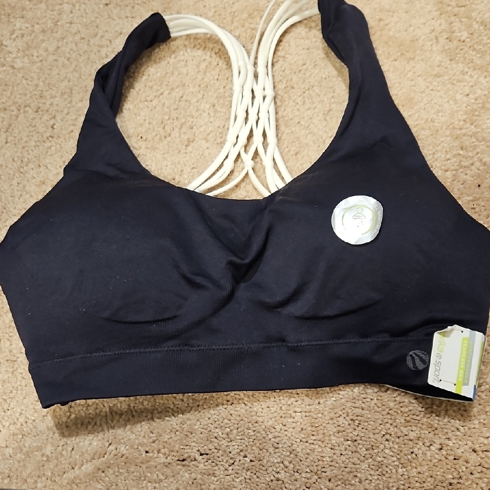 Marika Black Sports Bra with Adjustable Straps